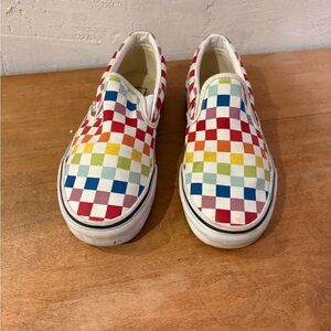Vans Multicolor Checkered Kids Slip-On Sneakers unisex